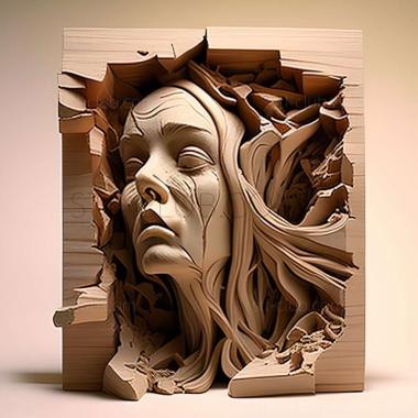 3D мадэль Хейли Левер, американская художница. (STL)